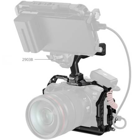 SmallRig 5957 - zestaw z klatką, uchwytem i zacieskiem do Canon EOS R6 Mark III / R6 Mark II - przykład użycia